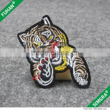 Custom Make Colorful Tiger Face Embroidery Patch photo-2