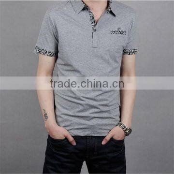 China Factory 100% Polyester Polo T-shirt Men's With Fake Pocket Color Combination Polo Shirts photo-2