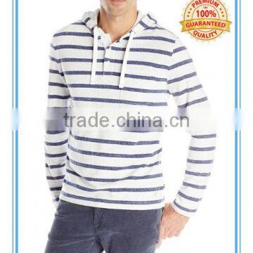 Men's Long sleeves stripe french terry classic hoodie