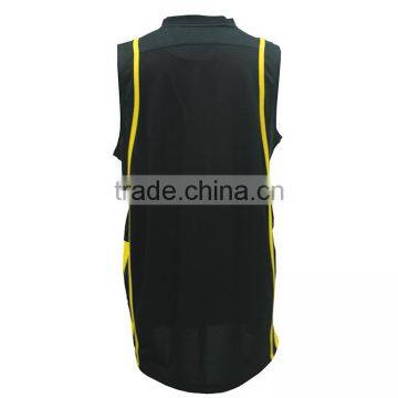 Black Selling Basketball Fabrics Mesh Jersey