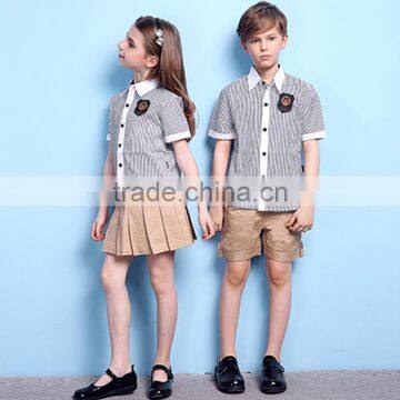 Wholesale Classic Design School Shirt And Khaki Skirt And Short Pants photo-6