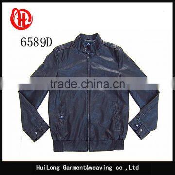Newest Fashion Custom Man Jacket Leather Faux Leather Jacket photo-2