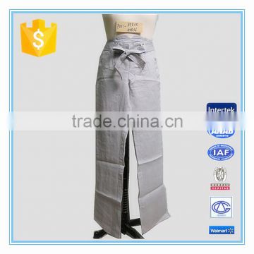 Hot Sales Plus Size Casual Side Pocket Straight Linen Pants For Lady