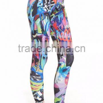 Custom Design Women Yoga High Waist Sport Leggings Digital Print Fitness Pants photo-4