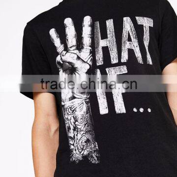 Customize Text Print T-Shirt For Man Stylish Discharge Printing Pattern Fashion Casual Tee 100% Pure Cotton Material Soft Short photo-4