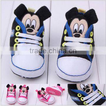 wholesale baby boys and girls Minnie and Mickey shoes child shoe newborn baby walking shoe