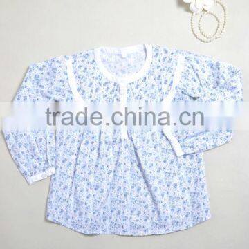 Lovely and elegant baby girls' light blue floral tops kids