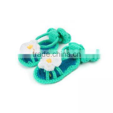 Summer Baby One Flower High Quality Crochet Shoes for Children photo-3