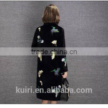 2016 Wool Fur Coat Medium-long Women's Slim Sheep Shearing Overcoat Fur Sheep Skin Coat photo-5
