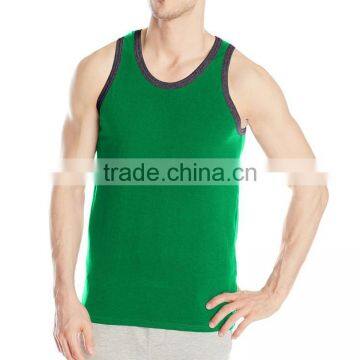 Designer Casual Blank Tops Wholesale Mens Bodybuilding Stringer 95% Cotton 5% Spandex Tank Top photo-3