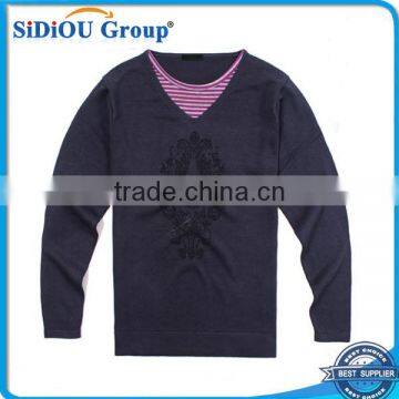 New Fashion Design Rhinestone Crewneck Sweater