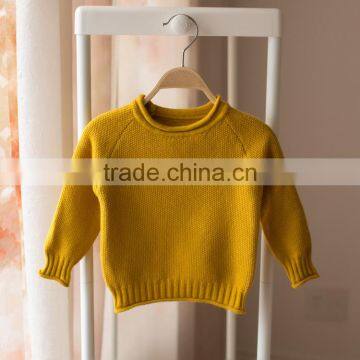 S32892W Children Sweater Knitted Sweater Pure Color Pullovers Sweaters photo-2