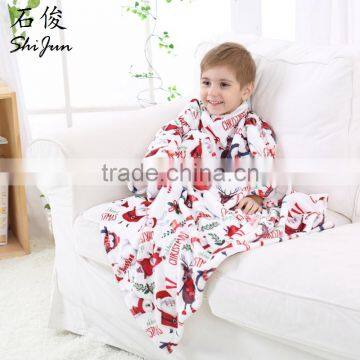 ShiJ 2017 Christmas Gift Blanket with Sleeve Cozy Tv Blanket