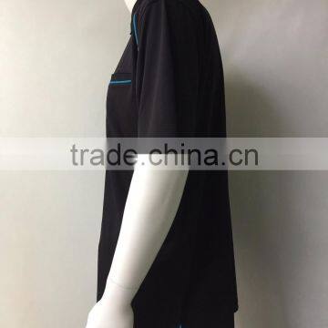 Hot Sale 100% Polyester Contrast Color Short Sleeve Workwear Polo Shirt photo-3