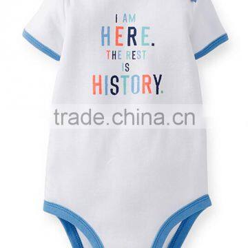 100% Cotton Baby Rompers Printed Color Short Sleeve Baby Onesie photo-2
