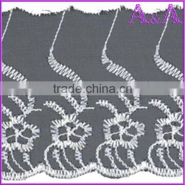 Swimming Wear Use Black Embroidery Organza Ribbon Lace photo-2