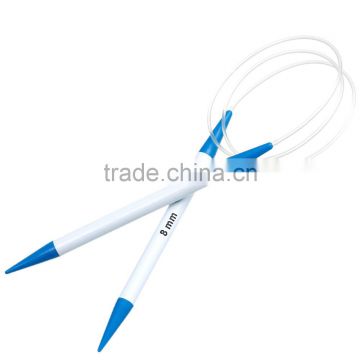 Wholesale High Quality Custom Blue & White PP Plastic Circular Knitting Needle