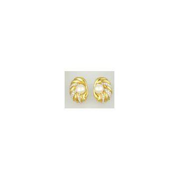 Thailand Pearl And Diamond Earrings