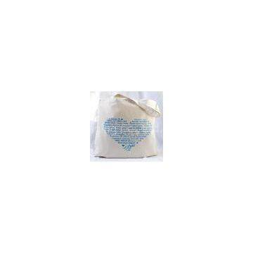 Recycled Silk Screen Fabric Shopping Bags / Cotton Carrier Bags With OEM / ODM Available