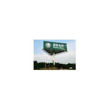 Outdoor Advertising Signs Three Sided Billboard With Steel Web Frame Structure