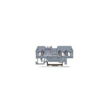 0.2 - 1.5mm2 24 - 16A WG Spring Cage Terminal Block , PA66 Insulation Material
