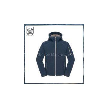 Navy Blue Mens Waterproof Jacket With Hood New Arrival Style