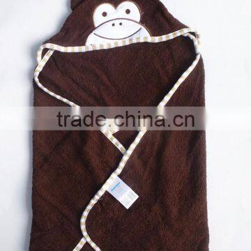 Extra Large 40"x30" Absorbent Hooded Towel, Monkey