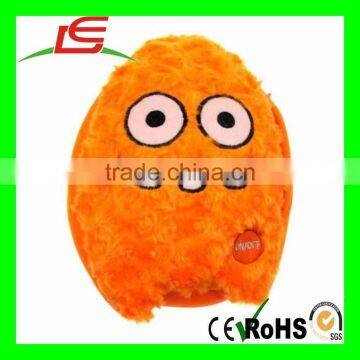 Orange Rocket Head Pillow Color LED Light Up Flash Plush Microbeads Decor