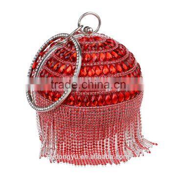 red tassel silver 2017 clutch bag / rhinostone purse d Evening handbag Gorgeous Bridal Wedding Purse Party bag Handbag