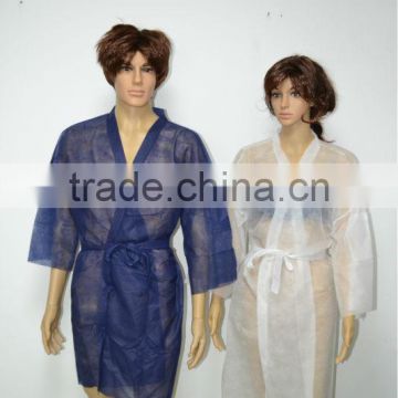 Disposable nonwoven soft fabric examination gown