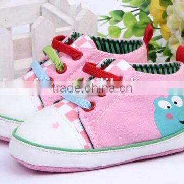 Spring 3 Colors Slip-on Printed Frog Baby Walking Shoes photo-4