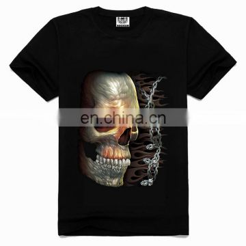 Summer New 3D men t shirt with print,skull printed t-shirt