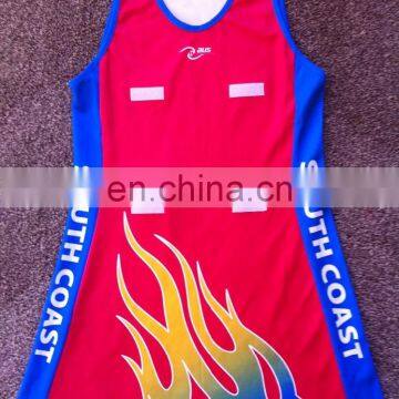 Sublimated Sports Micromesh Netball Dress,Netball dress for girls,Australian team wear netball jersey