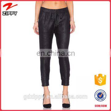 Wholesale Latest Fashion Black Leather Pants Girls General Pants