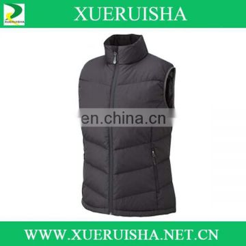 outdoor down fill vest 2 layer nylon fabric