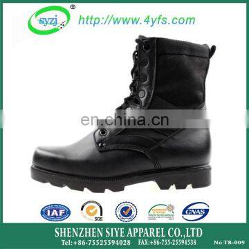 2017 New Arrival Black Genuine Leather military boots for army