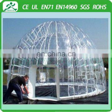 large inflatable clear dome tent for car show