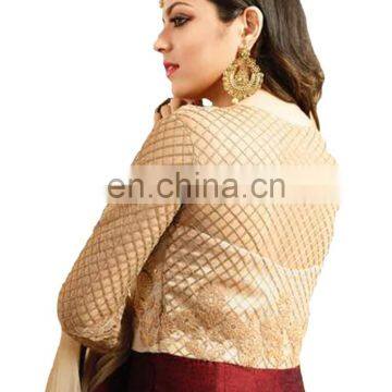 Floor Length Gown Style Party Wear Anarkali Suits 2017 (Semi-Stitched Dress Material) photo-2