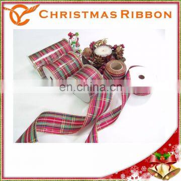 Taiwan Supplier Distinctive Checked Pattern Christmas Ribbon photo-5
