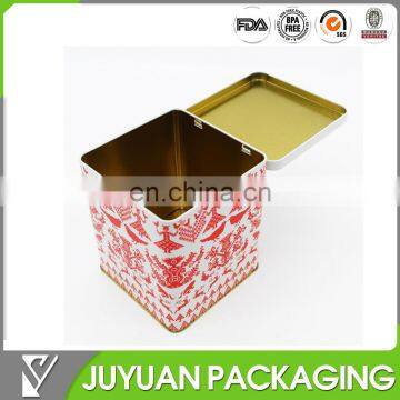 square large metal tin boxes for food package with lid