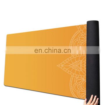 Welcome new design custom print eco friendly suede natural rubber yoga mat