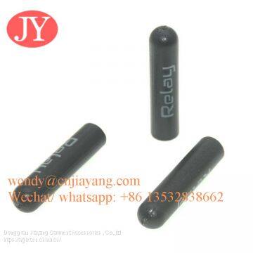 jiayang factory custom print logo plastic ABS aglet for pants /hoodies/ garment accessories