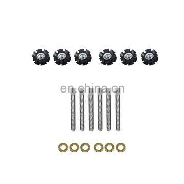 6 Star Nuts 6 Screws set NEW