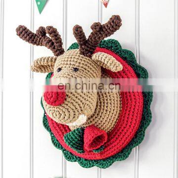 Yarncrafts Rainbow Unicorn Handmade Crocheted Home Decor Woven Wall Hanging photo-6