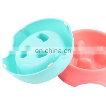HQP-WS033 HongQiang New Anti-slip Anti-choking Pet Bowl Healthy Bowl Anti-choking Puppy Slow Food Bowl