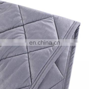 Amazon Hot Selling High Quality Diamond Pattern Rhombic Grid Minky Weighted Blanket Adjustable Weighted Blanket photo-6