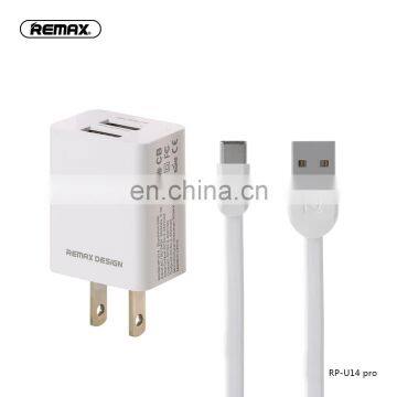 REMAX Micro  Usb Adapter Quick Fast Charging Dual USB Adapter Data Cable Charger