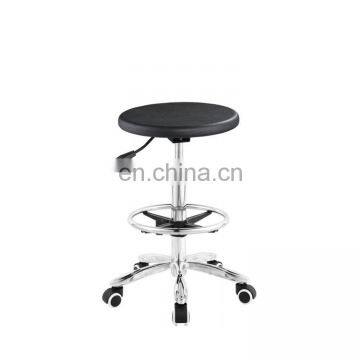 Furniture Swivel pu Leather Adjustable Lab Bar Stools Chair With Wheels photo-4