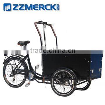 Electric safety box trike with canopy