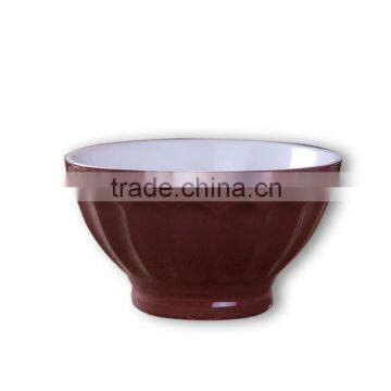 AB quality 5inch brown colored ceramic chocolate bowl